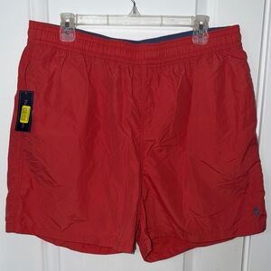 BNWT Polo by Ralph Lauren Red Swim Board Shorts